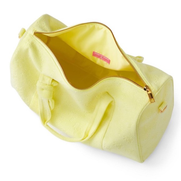 Stoney Clover Lane x Target Terry Cloth Embossed Palm Trees Duffle Bag - Picture 3 of 4